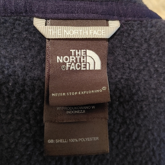 ⚡SALE NAVY The North Face Sweater Fleece navy blue knit zip up jacket - Picture 8 of 12